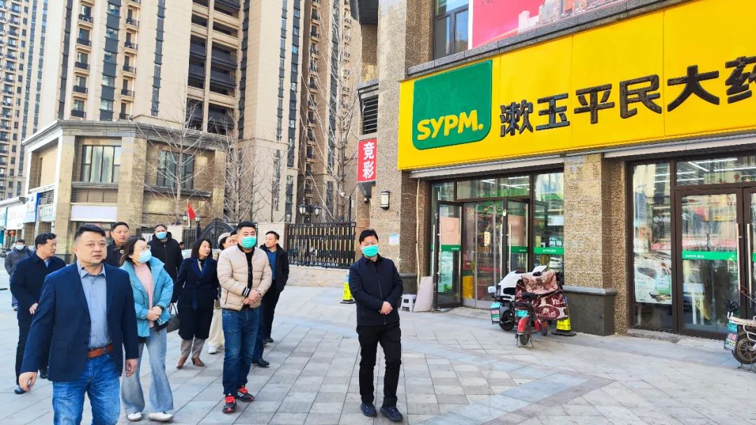 区投资促进中心考察济南郎茂山北徐幸福里便民消费服务中心